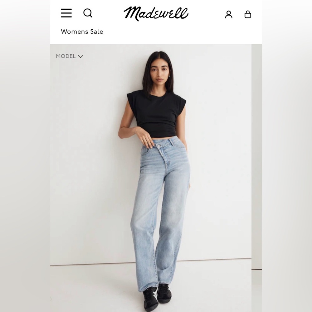 Madewell x Molly Dickson Crossover Baggy Straight Jeans